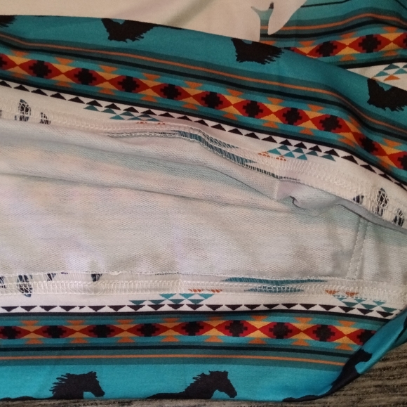 Boho Horse Equestrian Print Southwest Aztec Print Hoodie Sweatshirt Size XL - Picture 6 of 14